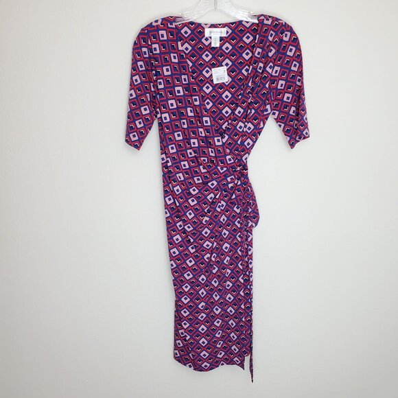 Motherhood Maternity geometric print maternity wrap dress - Picture 1 of 11